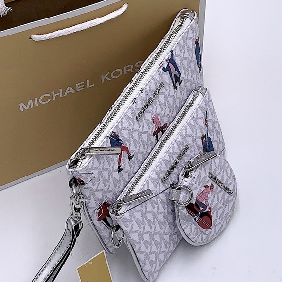 MICHAEL KORS JET SET GIRLS MULTIFUNCTIONAL WRISTLET TRIO BRIGHT WHITE MU… - Picture 10 of 13